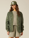 Alpha Industries Als Liner Quilted Ripstop Down Jacket In Olive Green