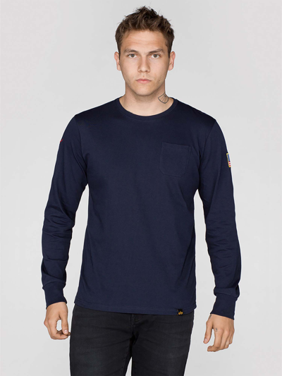 Alpha Industries Nasa Ls In Replica Blue | ModeSens
