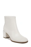 Vince Maggie Leather Zip Ankle Booties In Milk