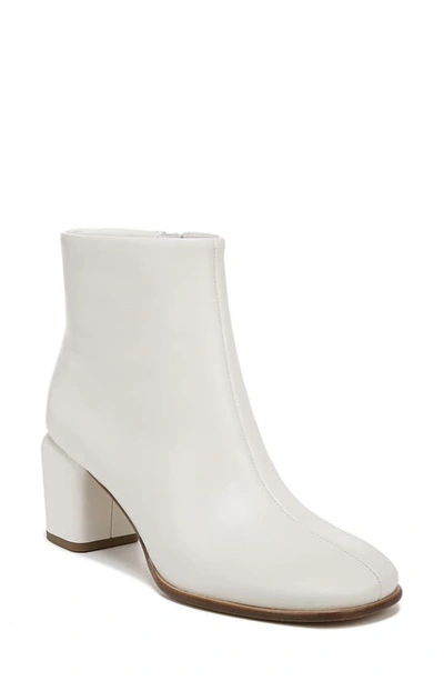 Vince Maggie Leather Zip Ankle Booties In Milk