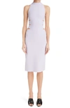 Alaïa Fontana Slash Sleeveless Midi Sweater Dress In Parme