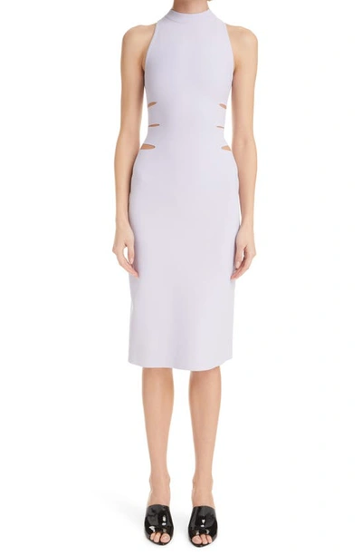 Alaïa Fontana Slash Sleeveless Midi Jumper Dress In Violet