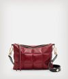 Allsaints Eve Leather Quilted Crossbody Bag In Red