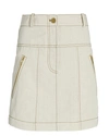 Shop 3.1 Phillip Lim Linen Denim Mini Skirt In Ivory