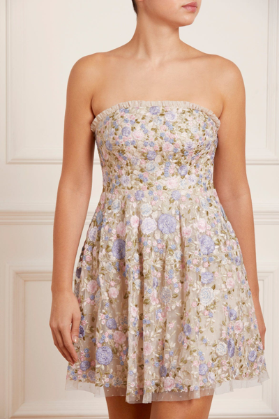 Needle Thread Rose Dream Strapless Corset Micro Mini Dress In