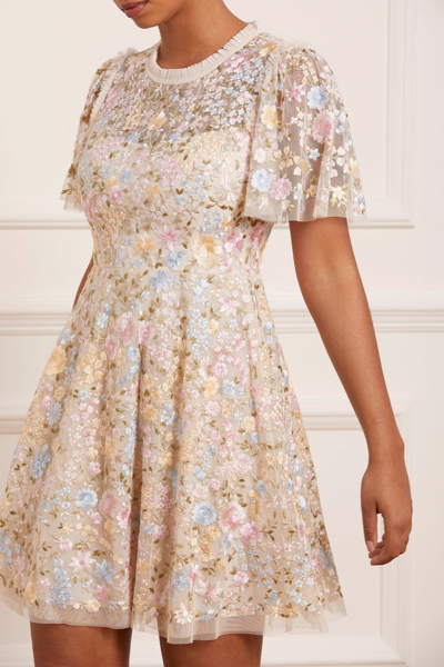 needle & thread butterfly meadow mini dress Ophlie White Butterfly Embroidered Mini Dress, L / White