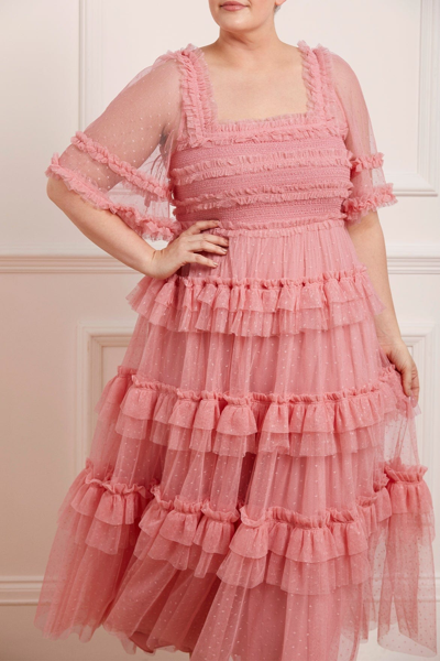 peaches smocked ankle gown