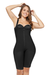 Leonisa Sculpting Body And Thigh Shaper Wide Straps In Black