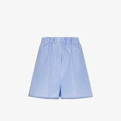 The Frankie Shop Blue Lui Striped Boxer Shorts