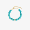 ANNI LU GOLD-PLATED PACIFICO TURQUOISE BEADED BRACELET,221101717919766