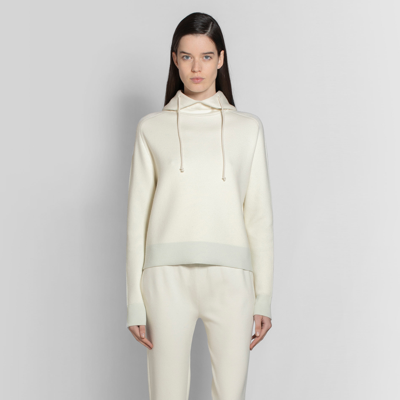 Bottega Veneta Merino Wool Track Trousers In Biancomult