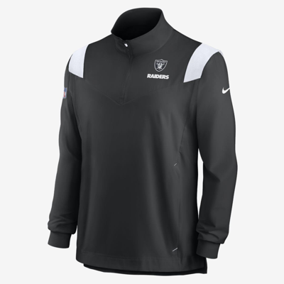 Nike Men's Repel Coach (nfl Las Vegas Raiders) 1/4-zip Jacket In Black