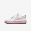 Nike Air Force 1 Big Kids' Shoes In White,elemental Pink,medium Soft Pink,pink Foam