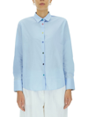 Ps By Paul Smith Pointed-collar Organic-cotton Shirt In Blue