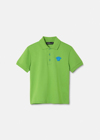 Versace , Medusa Embroidered Kids Polo Shirt, Lime, 8a