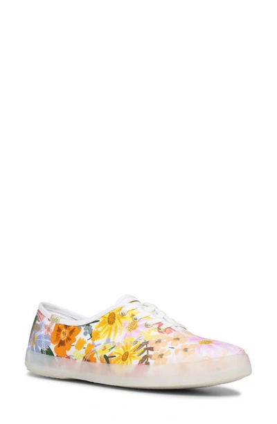 Keds X Rifle Paper Co. Champion Marguerite Sneaker In Pink Yellow Multi