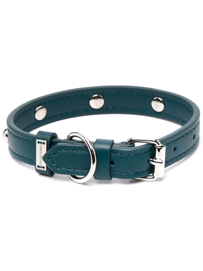 Christofle Royal Jack Calf Leather Size 1 Collar In Blue