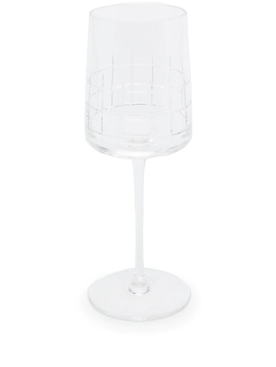 Christofle Graphik Red Wine Crystal Glass In White
