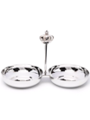 Christofle Royal Jack Silver-plated Dog And Cat Double Bowl In Silver