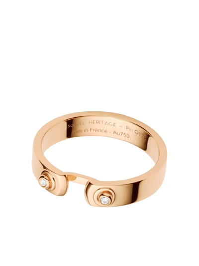 Nouvel Heritage 18kt Rose Gold Monday Morning Mood Diamond Ring In Pink