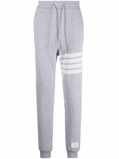 Thom Browne 4-bar Knitted Track Pants In Gray