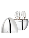 Christofle Mood Skyline Japan Espresso Spoon (set Of Six) In Silver