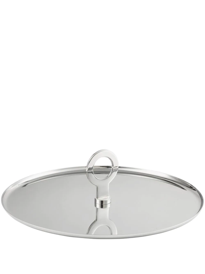 Christofle Oh De  Stainless Steel Appetizer Plate In Silver