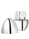 Christofle Mood Skyline New York Espresso Spoon (set Of Six) In Silver