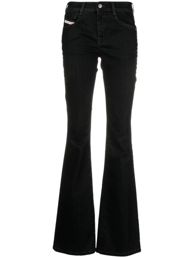 Diesel 1969 D-ebbey Flared Jeans In Black