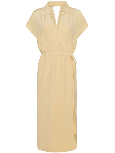 Equipment Karina Silk Dress In Cornhusk Yellow