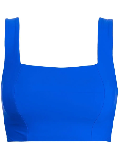 Bondi Born Layla Square-neck Bikini Top In Blue