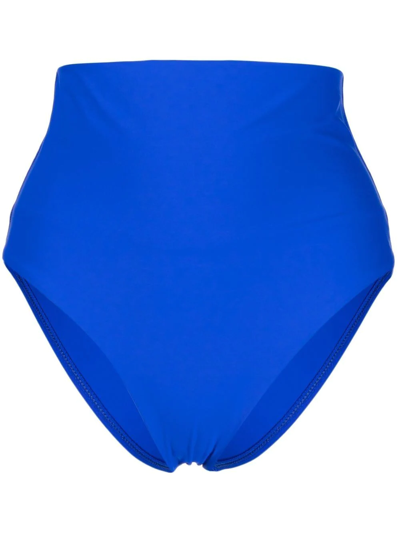 Bondi Born Blake High-waisted Bikini Bottoms In Blue
