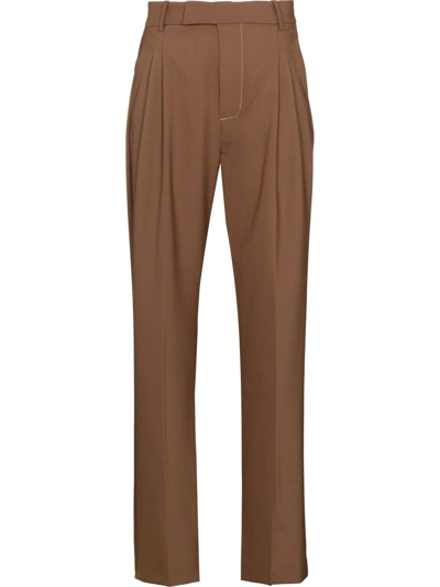 Sir Brown Adrien Pleated Trousers