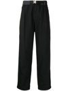 Sacai Straight-leg Tailored Trousers In Schwarz