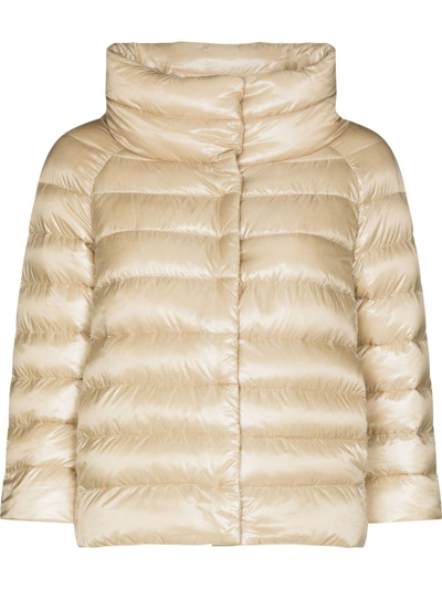 Herno Neutral Ultralight Quilted Puffer Jacket In Neutrals