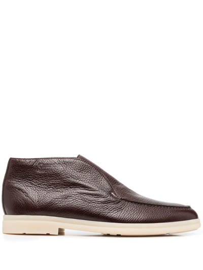 Church's Slip-on Pebble-leather Boots In Braun