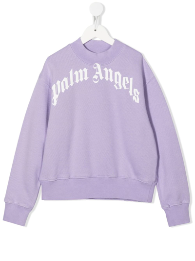 PALM ANGELS LOGO-PRINT COTTON SWEATSHIRT