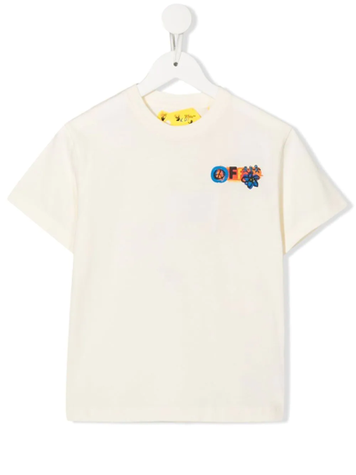 Off-white Ow Together Logo-print T-shirt In B.co-arancio