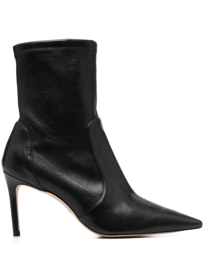 Stuart Weitzman Stuart 85 Bootie - Stretch Suede Ankle Boot In Black