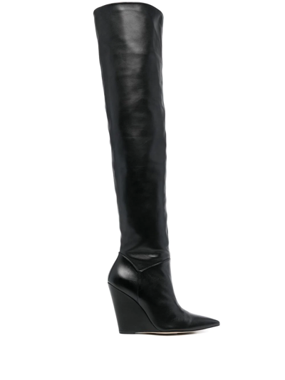 Stuart Weitzman Saloon Knee-high Boots In Schwarz