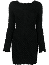 MCQ BY ALEXANDER MCQUEEN V-NECK KNITTED MINI DRESS