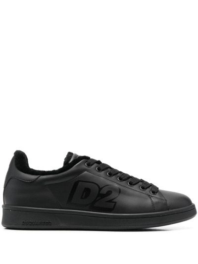 Dsquared2 Lace-up Low-top Sneakers In Nero