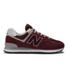 New Balance Burgundy 574 Core Sneakers In Red/white