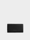 CHARLES & KEITH CURVED FLAP LONG WALLET