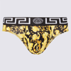 VERSACE BLACK AND GOLD COTTON BRIEFS