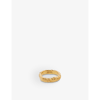 ALIGHIERI THE AMORE 24CT YELLOW-GOLD PLATED STERLING SILVER RING