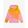 Erl Raglan Gradient-print Cotton-blend Hoody 6-12 Years In Yellow Gradient