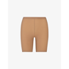 Skims Fits Everybody Fitted High-rise Stretch-woven Bike Shorts In Sienna