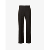 Valentino Pressed-pleat Regular-fit High-rise Wide Wool And Silk-blend Trousers In Nero