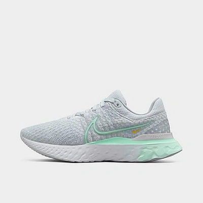 Nike Women's React Infinity 3 Running Shoes In Pure Platinum/mint Foam/white